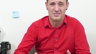 Assfucked newbie quickly learns new office regulations