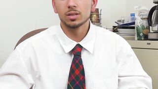 Assfucked newbie quickly learns new office regulations
