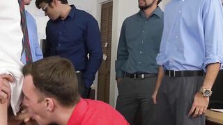 Assfucked newbie quickly learns new office regulations