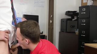 Assfucked newbie quickly learns new office regulations