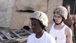 Military jocks hard banging after passionate cock sucking