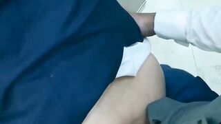 Bearded businessman Miguel Angel bareback barber banging