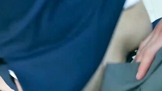 Bearded businessman Miguel Angel bareback barber banging