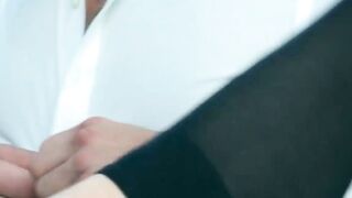 Bearded businessman Miguel Angel bareback barber banging