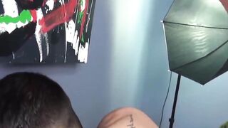 Bearded hunk Teddy Torres anal drilled bareback doggystyle