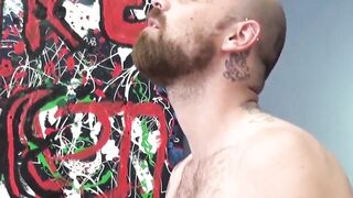 Bearded hunk Teddy Torres anal drilled bareback doggystyle