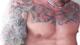 Cute bear Hugh Hunter fucked bareback by his cock ring buddy