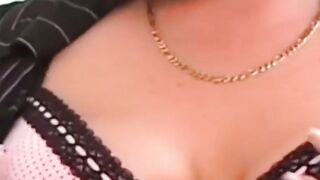 Nasty British chick is fucking her wet pussy using dildo