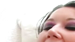 Nasty British chick is fucking her wet pussy using dildo