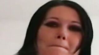 Nasty British chick is fucking her wet pussy using dildo