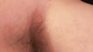 Tattooed senior jerking off his cock and cums in hot solo