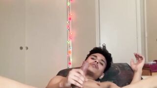 Mesmerizing Rio Rodriguez jumps on dildo while jerking off