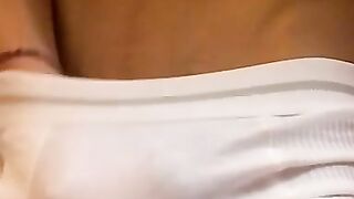 Skinny athletic twink Martin Corvin cums in his underwear