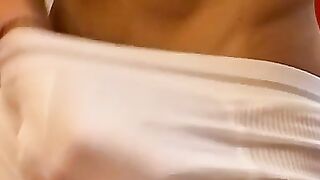 Skinny athletic twink Martin Corvin cums in his underwear