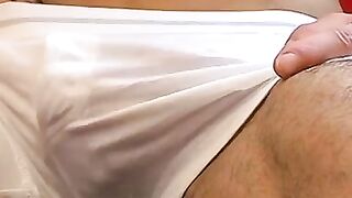 Skinny athletic twink Martin Corvin cums in his underwear
