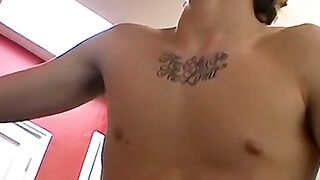 Young Joey Steels rubs his dick over his sexy undies
