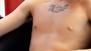 Young Joey Steels rubs his dick over his sexy undies