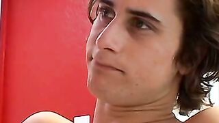 Young Joey Steels rubs his dick over his sexy undies