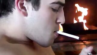 Austin Ried works on his hard throbbing cock til he unloads