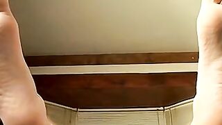 Skinny amateur twink strokes his big dick solo and cums