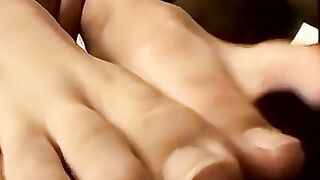 Jerk off session and cum on feet with gay Boomer Jacoby