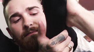 FEETGOING WILD! Doctors Big Dick Gets Licked by Bearded Patients SuckaTronic Feetimate Tool