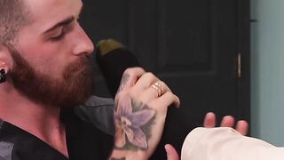 FEETGOING WILD! Doctors Big Dick Gets Licked by Bearded Patients SuckaTronic Feetimate Tool