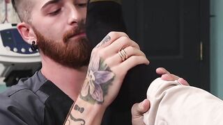 FEETGOING WILD! Doctors Big Dick Gets Licked by Bearded Patients SuckaTronic Feetimate Tool