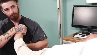 FEETGOING WILD! Doctors Big Dick Gets Licked by Bearded Patients SuckaTronic Feetimate Tool