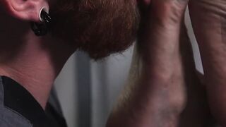 FEETGOING WILD! Doctors Big Dick Gets Licked by Bearded Patients SuckaTronic Feetimate Tool