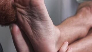 FEETGOING WILD! Doctors Big Dick Gets Licked by Bearded Patients SuckaTronic Feetimate Tool