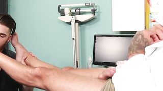 FEETGOING WILD! Doctors Big Dick Gets Licked by Bearded Patients SuckaTronic Feetimate Tool