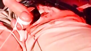 Hunk enjoying bondage with balls tied strongly and tightly