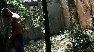 Muscle studs fucking after pissing and deepthroat sucking
