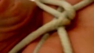 Tying up and rough torment for hunk that enjoys the feeling