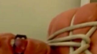 Tying up and rough torment for hunk that enjoys the feeling