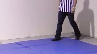 Playful twinks have sparring session with their cocks out