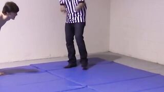 Playful twinks have sparring session with their cocks out
