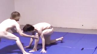 Playful twinks have sparring session with their cocks out