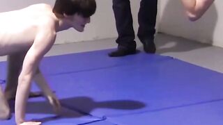 Playful twinks have sparring session with their cocks out