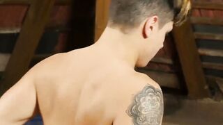 Wrestling twinks pounding hardcore bareback after practice