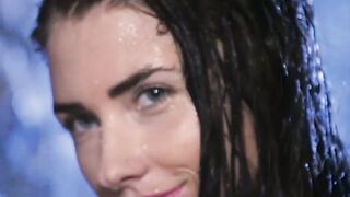Erotic nubile babe Niemira feels her big tits while teasing