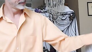Jeff Drizzle wanks his cock while his stepdad Richard Lennox LICKS HIS EAR