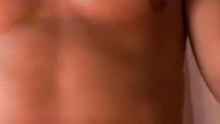 Hottie guy Brandon Lewis gets comfortable in solo steamy masturbation