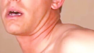 Hottie guy Brandon Lewis gets comfortable in solo steamy masturbation