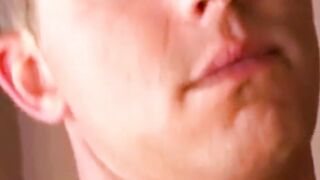 Hottie guy Brandon Lewis gets comfortable in solo steamy masturbation