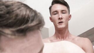 Hard fucker twink Peter Pounder fucks sexy DILF Cole Blue