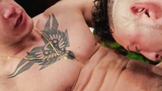 Hunk Dalton Riley gets humbled by the mancock of Lucca Mazzi