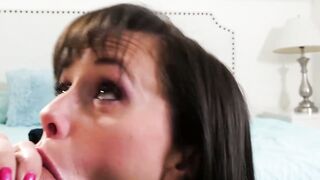 Naughty stepmom Alana Cruise opens mouth for bigdick stepson