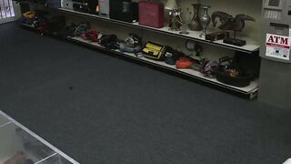 Little cutie with big booty earns cash banging in pawnshop